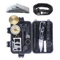 

12 in 1 Outdoor Military Utility Emergency Multipurpose Tool SOS Survival Kit Tools