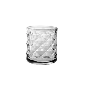 Image of European style thickened vintage embossed water glass for whisky