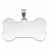 MECYLIFE Wholesale Stainless Steel Custom Engraved Pendant For Bracelet Necklace Making Blank Dog Bone Charms