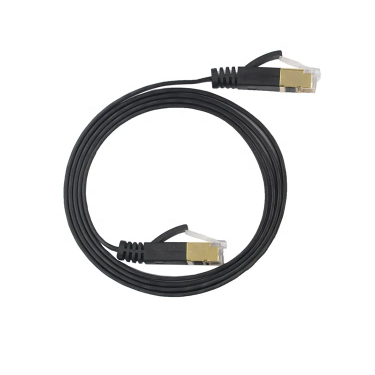 
cat7 patch cord sstp shielded black pure copper cat 7 Ethernet cable 