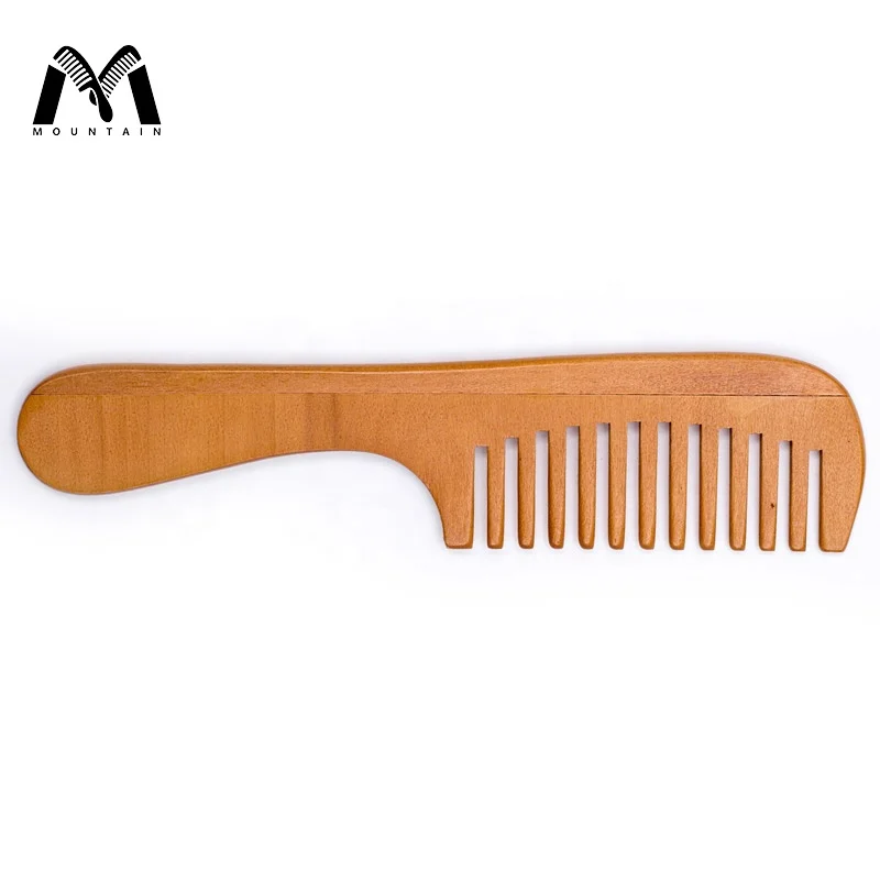 

Custom Eco-friendly Wholesale natural Peach Wooden Hair Comb