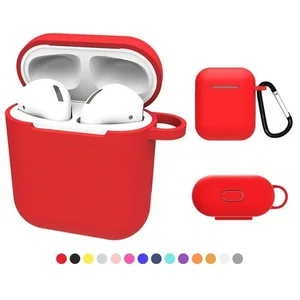 Colorful Case for Apple AirPods Portable Dustproof Earphones Protector Silicone Skin Strap Air Pod Cover