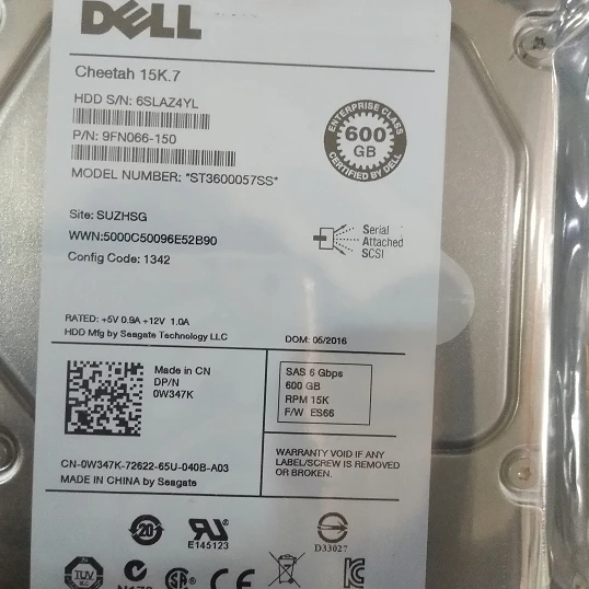 

New DELL Server hard disk 600GB HDD 3.5 sas 15K Server HDD