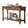 T83-289 with vera veneer and bounded leather drawer front NC finishing 30 sheen rectangular sofa table