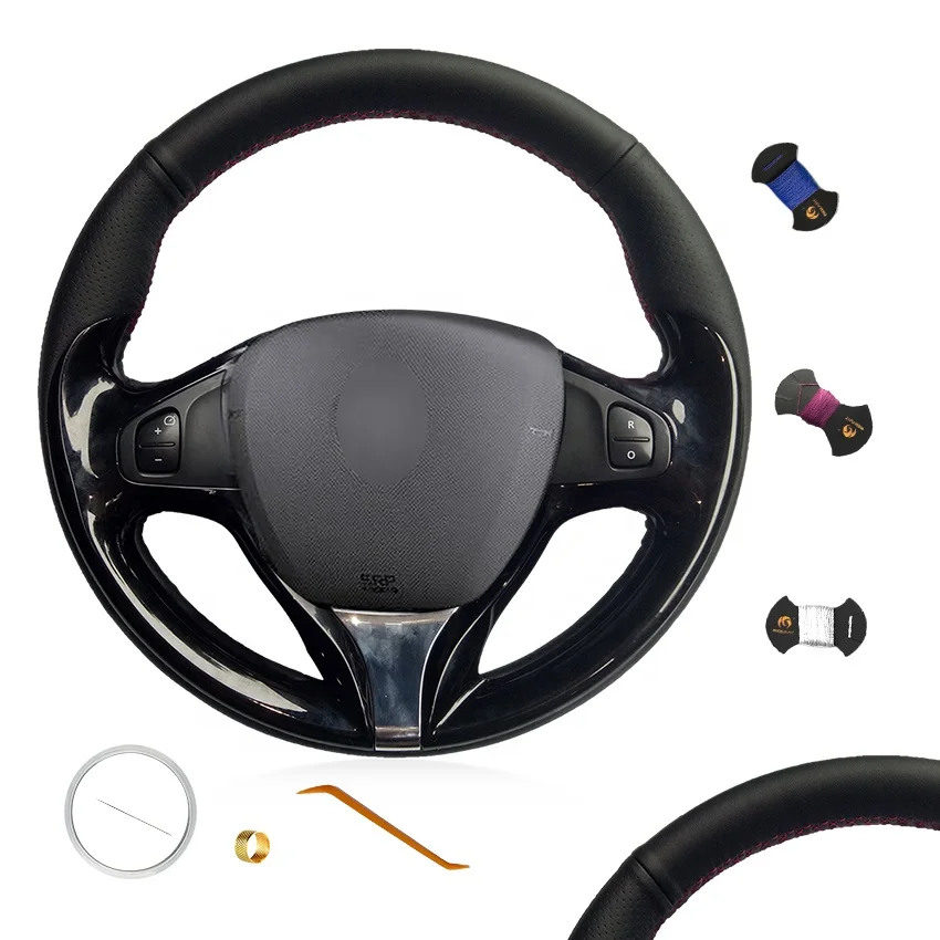 

Custom Cover Steering Wheel for Renault Clio 2013-2015 for Renault Captur 2014-2017, Black