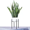 Home decor modern metal holder custom white plant floor large indoor ceramic pot with stand