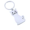 Zinc alloy metal custom personalized innovative keys fob lucky cat keychain