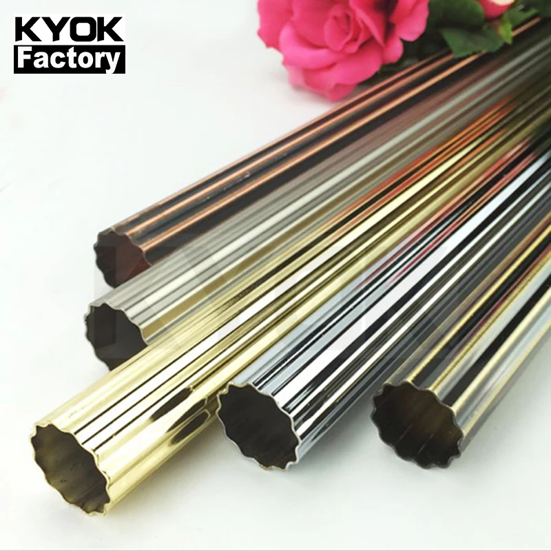 

KYOK For The Living Extendable Curtain Poles Home Decor Pipe Curtain Rod Accessories Best Curtain Pipe Price H520, Golden/white/black/chromed/silvery