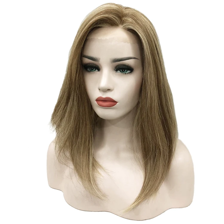 

2019 New Style wholesale european jewish wig topper silk top human hair topper pieces