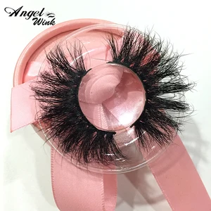 2019 New style 25mm siberian mink eyelash strips  mink eyelashes private label 5d eyelash vendors
