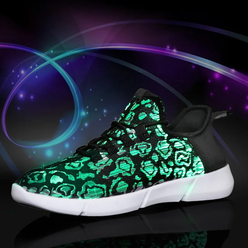 
Safety light up shoes for girls boys men women USB recharge glowing sneakers high quality led fiber optic shoes 