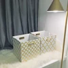 Storage Bins,Fancy Foldable Canvas Decorative Gold Storage Cubes Bins Basket for Toys Clothes Books Large Square,4-Pack