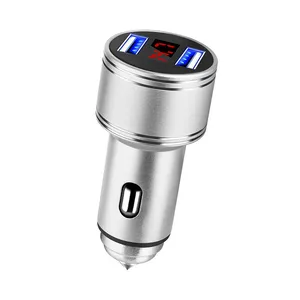 Digital LED Smart Dual USB Car Phone Charger