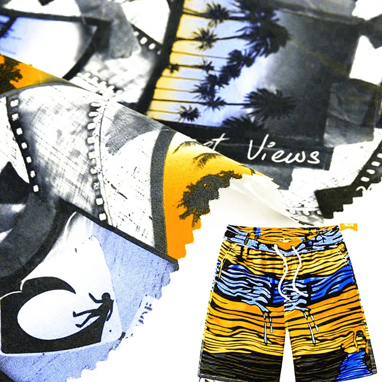 

Men quick-dry sports beach shorts surf board shorts fabrics supplier, N/a