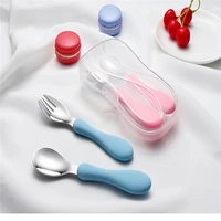

Kids Cutlery Set Flatware Baby Stainless Steel Spoon and Fork Set