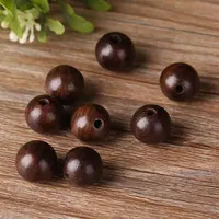 

6mm 8mm 12mm 14mm 16mm 18mm 20mm 25mm Round Dark Brown Wood Beads Wooden Craft Spacer Beads for DIY Wood Jewelry Making