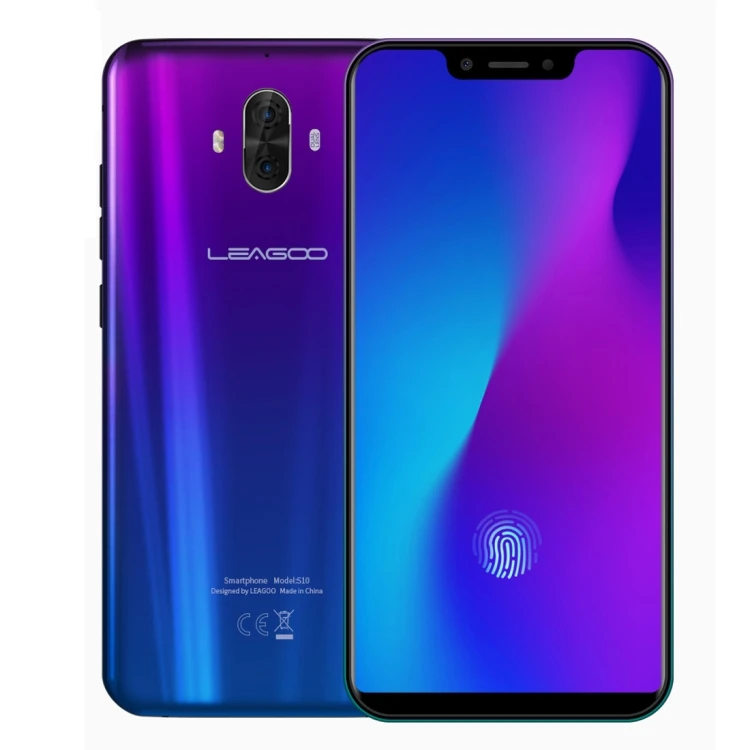 

LEAGOO S10 6GB+128GB Dual Back Cameras Face & In-Display Fingerprint Identification 6.21 inch Android 8.1 Mobile Phone, Black purple