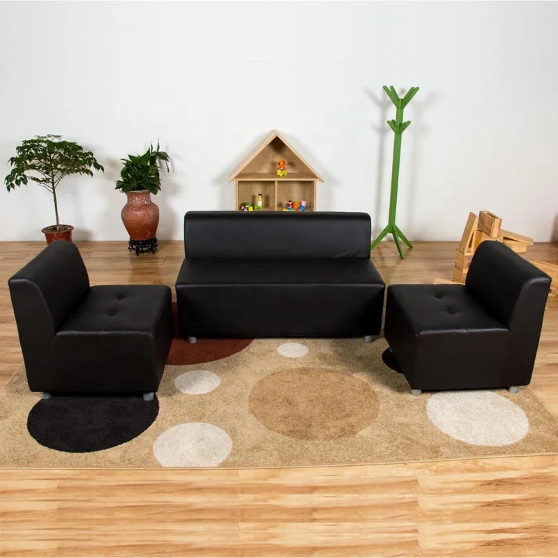 
Nashow LMKS-002 Modern Safety Children Wooden Frame Green Black Cortical Kid Sofa 