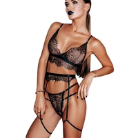 

Hot Sexy Spider Nighty Lingerie Underwear Sets With Garter Belt