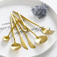 

FDA Golden Stainless Steel Cutlery Flatware Set 304 Food Grade Wholesale