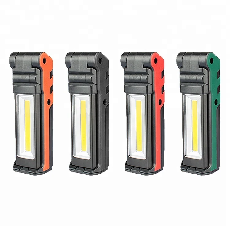 USB Rechargeable LED+COB handheld worklight multi angel display Output&input light with strong magnet base for repairing working