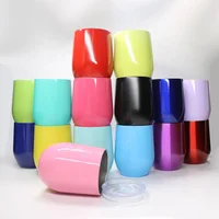 

Ready to Ship 12oz Egg Shape Mug Swig Wine Cups Stainless steel Swig Tumbler Insulated thermos Cup Wine Beer Cup Swig Beer Mug