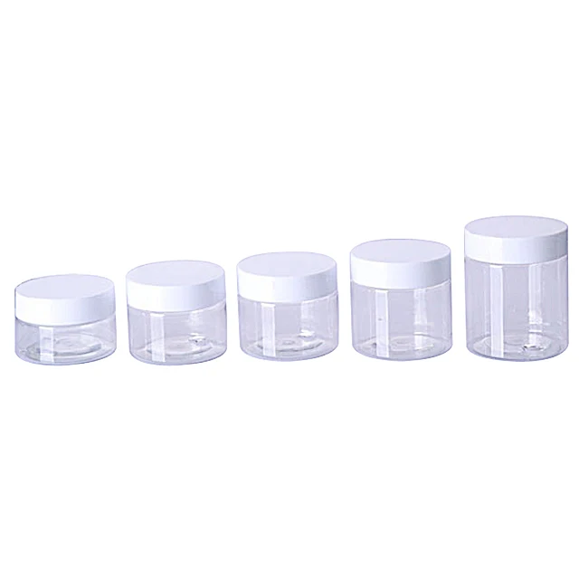 

Wide Mouth Cosmetic Skin Care Packaging Frosted Clear Pink Face Cream Jar Plastic Hair Mask Jars