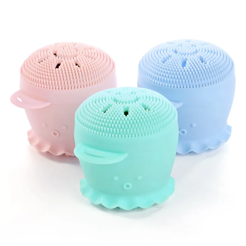 

Trending Products 2019 Silicone Face Cleansing Brush, Mini Silicone Face Scrubber, Light pink;blue-green;pastel blue