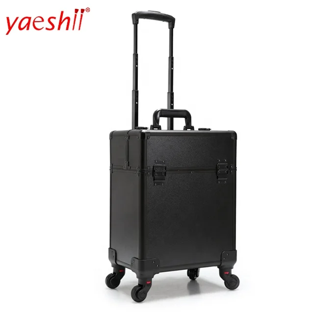 

Yaeshii Professional Trolley Cosmetic Case luggage suitcase for makeup Trolley Box Nails makeup case for Woman, As customer require