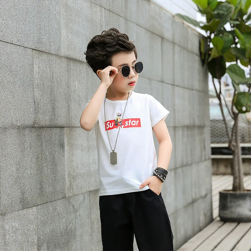 

2019 summer new style t-shirt for boys children's short sleeve summer style casual and comfortable for children's wear