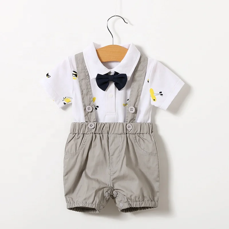 

clothing sets baby 100% Cotton Summer Short-Sleeved Shorts Two-Piece Set, Retail And Wholesale, Picture shows