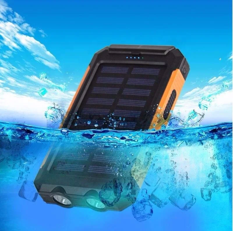 

2019 Amazon Hot Selling universal portable charger Outdoor Waterproof Portable Solar Power Bank mobile mini powerbank for phones, Blue/green/black