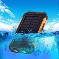 

2019 Amazon Hot Selling universal portable charger Outdoor Waterproof Portable Solar Power Bank for phones