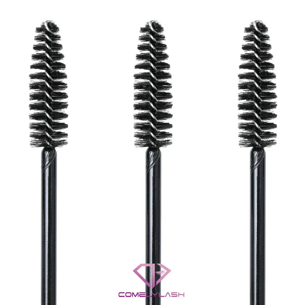 

Multiple types wholesale makeup tools eyelash brush contain eyebrow comb lash brush, Black+customized color