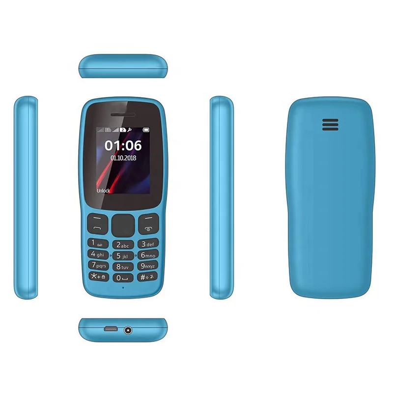 

Hot Sale Model 106 1.8 inch Entry Level 2G Feature Phone, Orange;red;black;blue