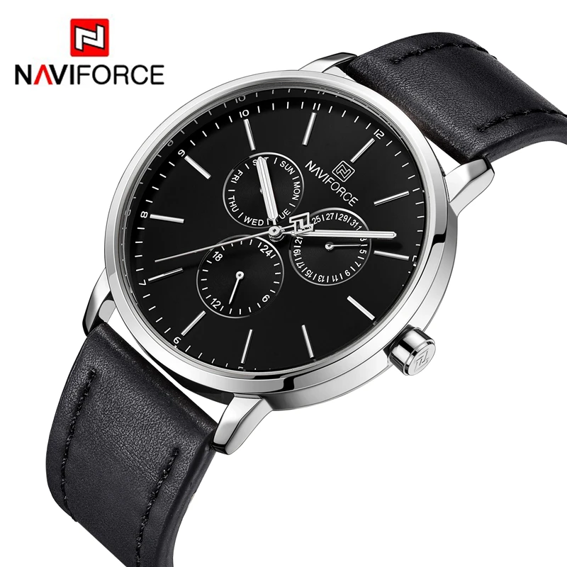 

NAVIFORCE 3001 L Top Brand Luxury Sports Watches Men Waterproof Full Steel Quartz Watch Man Black Clock factory in Chinese, N/a