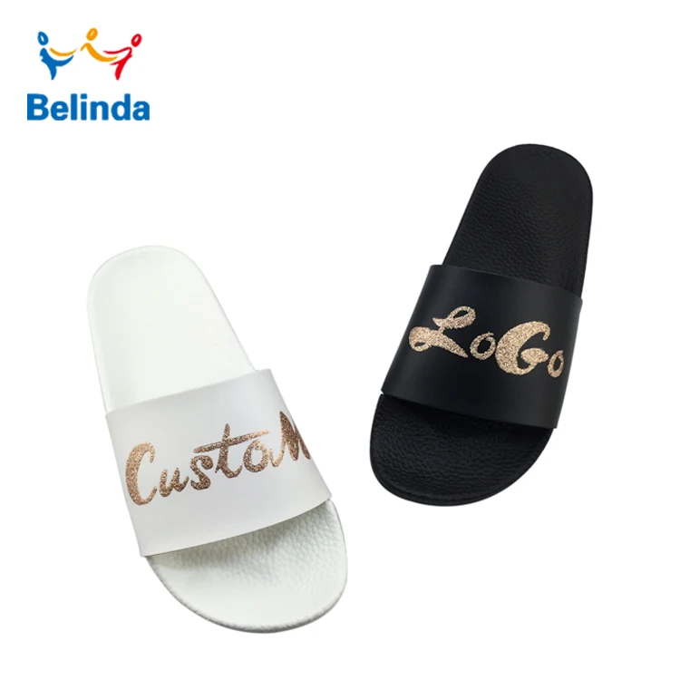 

Cute Children Custom Print Flash Powder Logo Slide Sandals Unisex Fashion Kids Slippers, Picture color or customed