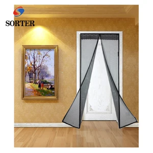 Image of Hot sell hands-free Magnetic mesh door curtain fly screen