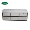 Reatai handmade big leather end of bed room bench furniture