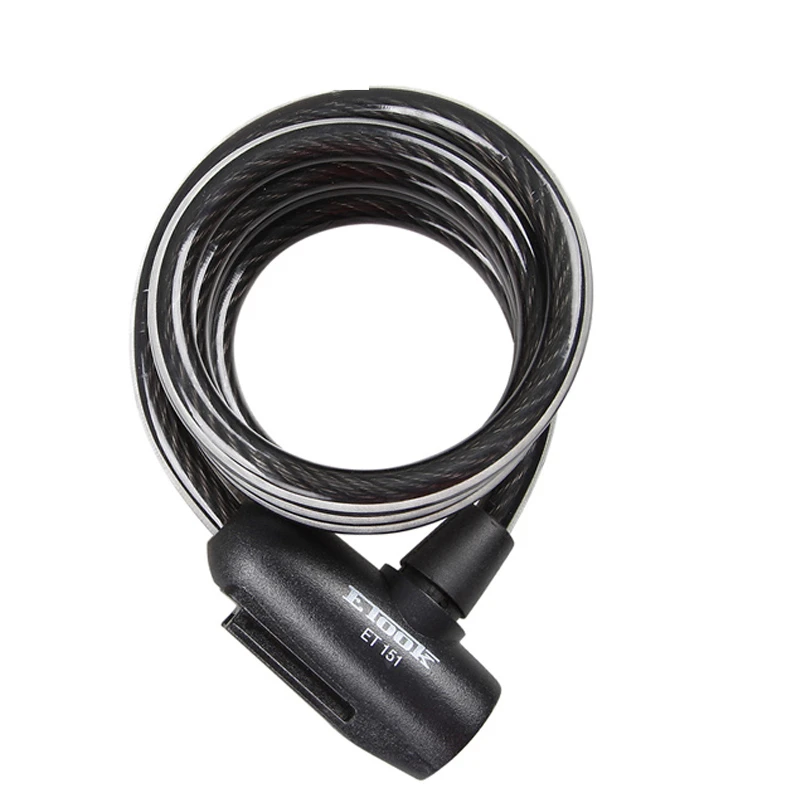 

ETOOK 1500mm Cable Lock Bicycle Cable Wire Lock Cable Lock for Bike, Black/blue