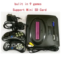 

New Arrival Black Color PAL Version EU Plug Game Consoles Fit For Sega MD2 MD 2 TV Video Game Console Classic Card 16 Bit Boy