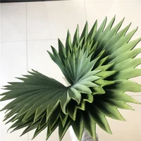 

K-3118 High Quality Pu Long-Shoot Artificial Real Big Palm Leaves For Garden Decor