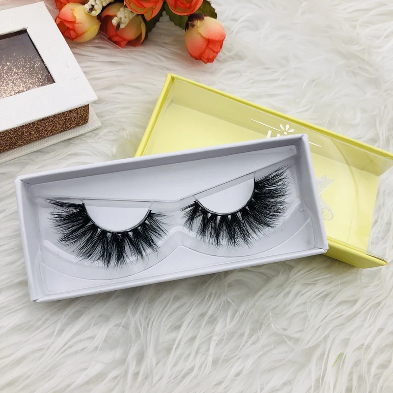 

handmade magnetic PVC custom box hot stamping logo with popular eyelashes 3d mink