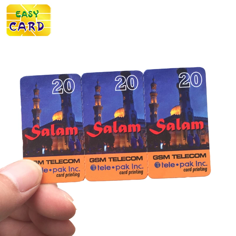 
Custom artwork printing paper or plastic scratch off panel phone recharge card 