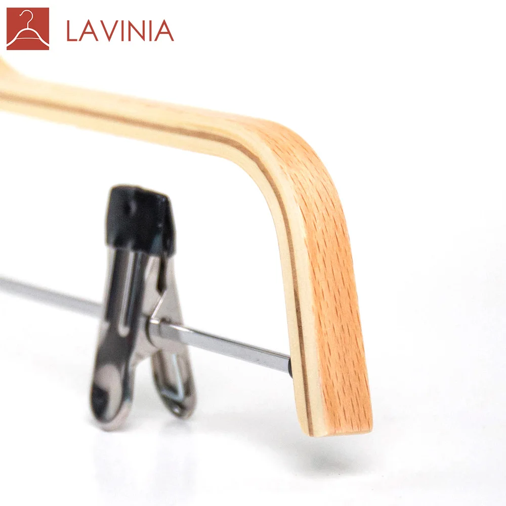 

LAVINIA Special Design 3712 Beech Wood Clip Hangers for Pants, Any color