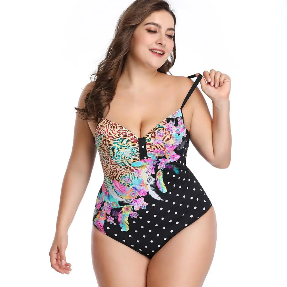 

Floral Print swimwear women one piece plus size swimwear women sexy swimwear