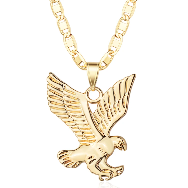 

popular selling products 24k gold plated jesus pendant necklace no include chain eagle pendant