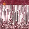Embroidered Pattern 100%Polyester Material Beaded Sequence Lace Fabric