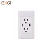 2019 Hot selling CE, ROHS Certification Custom Outlet Usa USB Wall Socket with Switch Fridge Guard