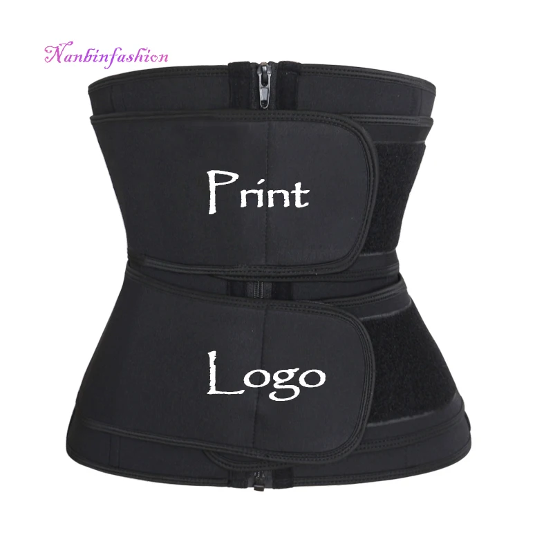

Double Waist Trainer Private Label Neoprene Workout Slimming Corset, Black double waist trainer